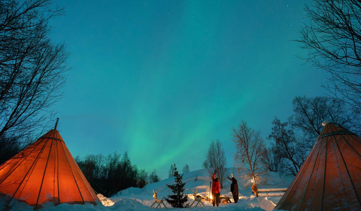 Northern Lights Lavvo camp with Explore Harstad