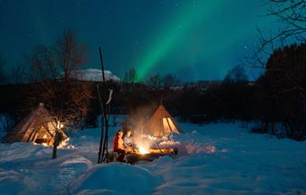 Northern Lights camp with Explore Harstad