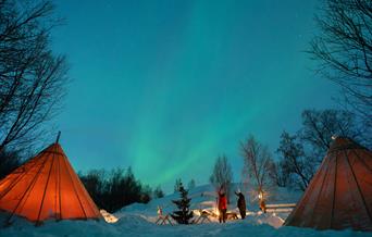 Northern Lights Lavvo camp with Explore Harstad