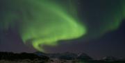 The Northern Lights on Elgsnes in Harstad, Northern Norway
