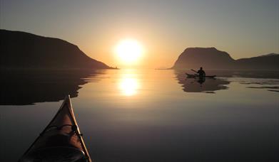 Midnight sun kayaking